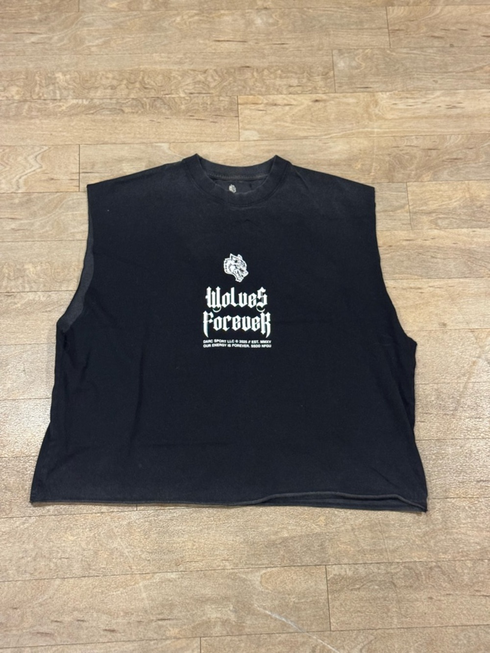 Darc Sport Black "Wolves Club" Oversized Tank Top Size XLarge - Picture 2 of 3